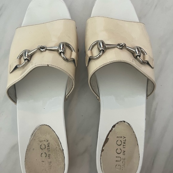 Vintage Gucci horsebit mule clog block heel slides - Picture 2 of 12